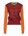 Dolce & Gabbana Multicolor Cardigan Color Block Silk Crewneck Sweater In Red