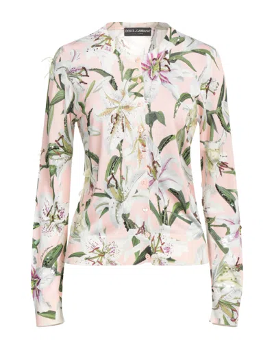 Dolce & Gabbana Woman Cardigan Light Pink Size 6 Silk
