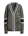 Dolce & Gabbana Woman Cardigan Military Green Size M Virgin Wool, Wool, Acrylic, Cotton, Polyester In Green