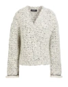 Dolce & Gabbana Woman Cardigan Off White Size 4 Cashmere, Virgin Wool, Polyamide, Metallic Polyester In Off White