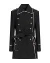Dolce & Gabbana Woman Coat Black Size 10 Virgin Wool, Polyamide In Black