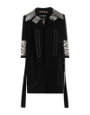 Dolce & Gabbana Woman Coat Black Size 4 Polyester, Virgin Wool, Silk, Acrylic, Polyamide In Black