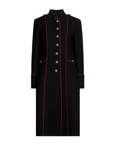 DOLCE & GABBANA DOLCE & GABBANA WOMAN COAT BLACK SIZE 8 VIRGIN WOOL, POLYAMIDE
