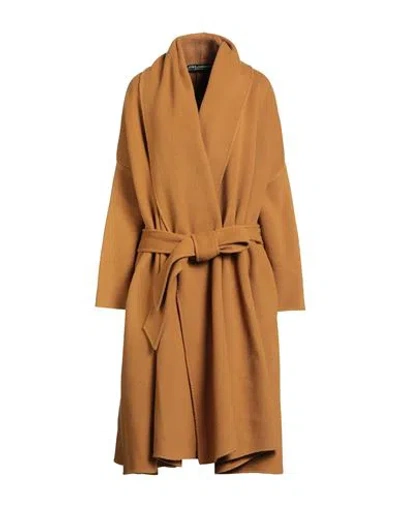 Dolce & Gabbana Woman Coat Camel Size 6 Wool, Cashmere
