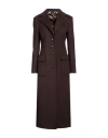 DOLCE & GABBANA DOLCE & GABBANA WOMAN COAT DARK BROWN SIZE 10 VIRGIN WOOL, CASHMERE