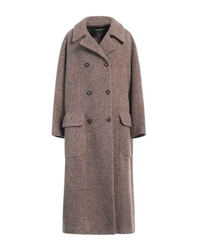 Dolce & Gabbana Woman Coat Khaki Size 4 Alpaca Wool, Polyamide In Beige
