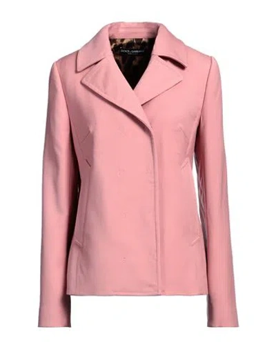 Dolce & Gabbana Woman Coat Pink Size 6 Wool, Polyamide In Pink