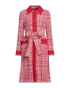 Dolce & Gabbana Woman Coat Red Size 8 Cotton, Wool, Acrylic, Polyester, Polyamide In Red
