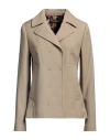 Dolce & Gabbana Woman Jacket Khaki Size 4 Virgin Wool, Lycra In Beige