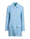 Dolce & Gabbana Woman Coat Sky Blue Size 6 Wool In Blue