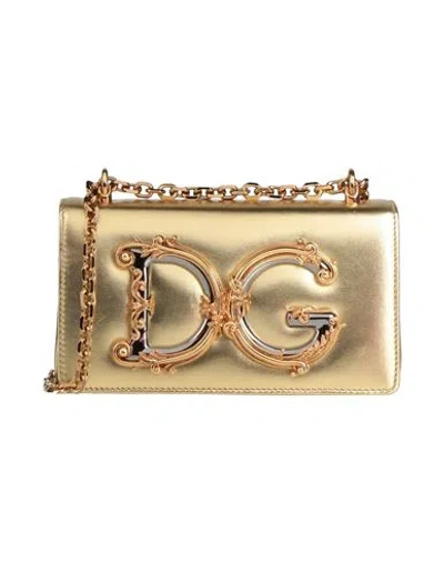 Dolce & Gabbana Woman Cross-body Bag Gold Size - Leather