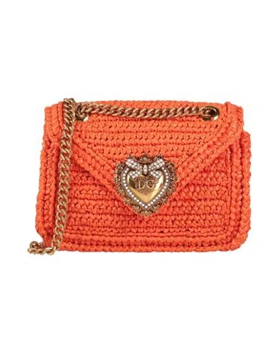 Dolce & Gabbana Woman Cross-body Bag Orange Size - Textile Fibers