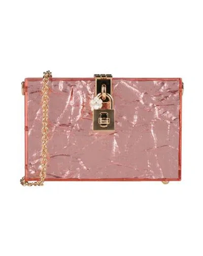 Dolce & Gabbana Woman Cross-body Bag Rose Gold Size - Pmma - Polymethyl Methacrylate, Polyester In Pink