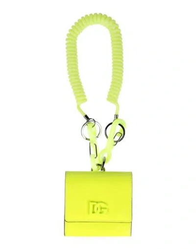 Dolce & Gabbana Woman Crossbody Wallet Yellow Size - Calfskin