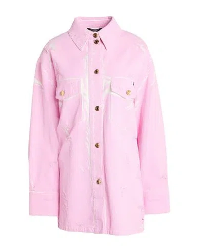 Dolce & Gabbana Woman Denim Shirt Pink Size 6 Cotton
