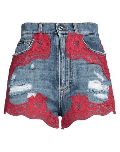 Dolce & Gabbana Woman Denim Shorts Blue Size 0 Cotton, Polyamide
