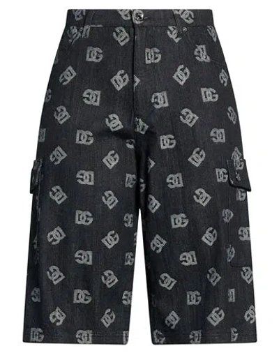 Dolce & Gabbana Woman Denim Shorts Charcoal Size 10 Cotton, Elastane In Grey