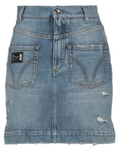 Dolce & Gabbana Woman Denim Skirt Blue Size 6 Cotton