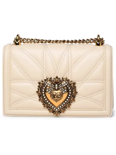 Dolce & Gabbana Cream Leather Crossbody Bag