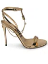 DOLCE & GABBANA DOLCE & GABBANA WOMAN DOLCE & GABBANA GOLD LEATHER SANDALS