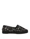 Dolce & Gabbana Solid Color Espadrilles In Black