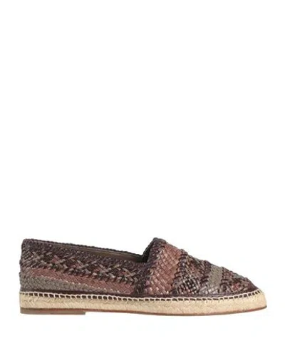 Dolce & Gabbana Woman Espadrilles Khaki Size 11 Leather In Beige