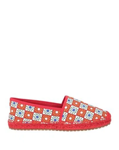 Dolce & Gabbana Woman Espadrilles Red Size 7.5 Cotton, Viscose