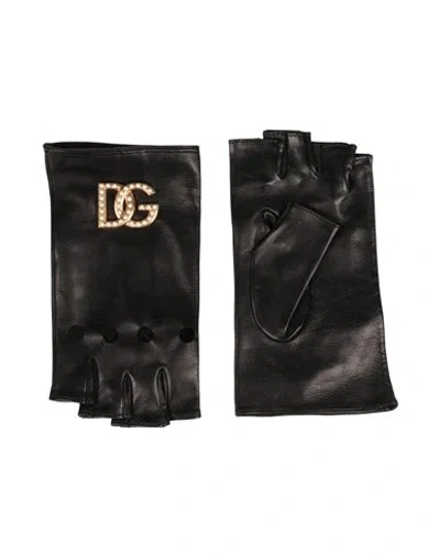 Dolce & Gabbana Woman Gloves Black Size 10 Lambskin