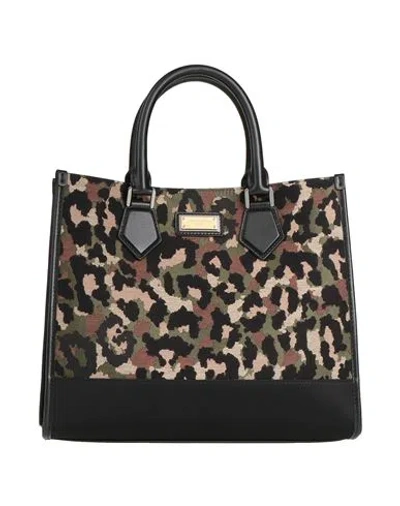 Dolce & Gabbana Woman Handbag Black Size - Cotton, Polyester, Polyamide, Calfskin, Polyacrylic