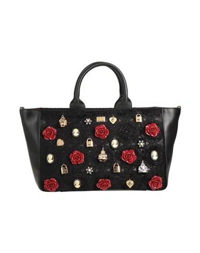 Dolce & Gabbana Woman Handbag Black Size - Leather, Textile Fibers