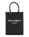 Dolce & Gabbana Woman Handbag Midnight Blue Size - Polyamide, Acrylic, Viscose, Calfskin In Black