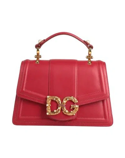 Dolce & Gabbana Woman Handbag Burgundy Size - Soft Leather In Red