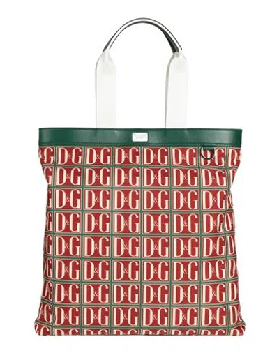 Dolce & Gabbana Woman Handbag Green Size - Polyamide, Calfskin, Nylon In Red