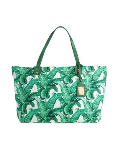 Dolce & Gabbana Woman Handbag Green Size - Textile Fibers, Leather