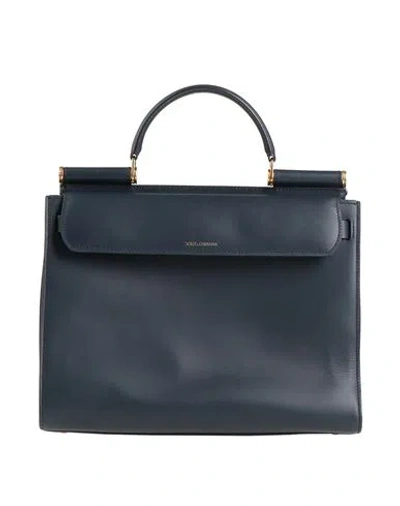 Dolce & Gabbana Woman Handbag Navy Size - Leather In Blue