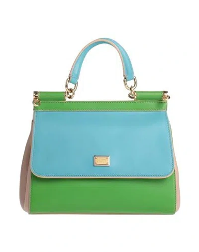 Dolce & Gabbana Woman Handbag Sky Blue Size - Leather