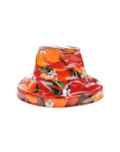 Dolce & Gabbana Woman Hat Red Size 7 ⅛ Cotton