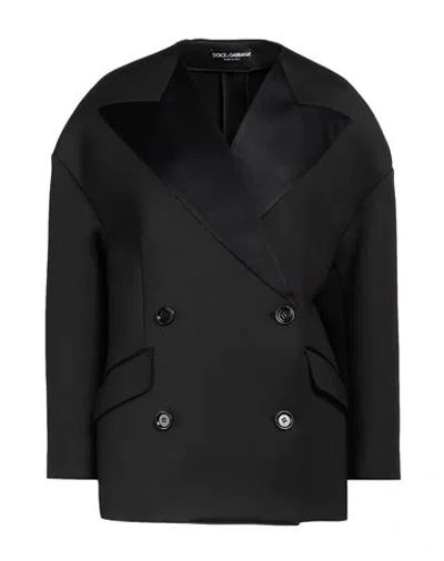 Dolce & Gabbana Woman Jacket Black Size 10 Polyester, Silk, Elastane