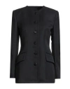 Dolce & Gabbana Single-breasted Collarless Blazer In Black