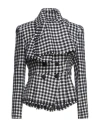 Dolce & Gabbana Woman Jacket Black Size 6 Virgin Wool, Polyamide, Viscose, Goat Wool In Black
