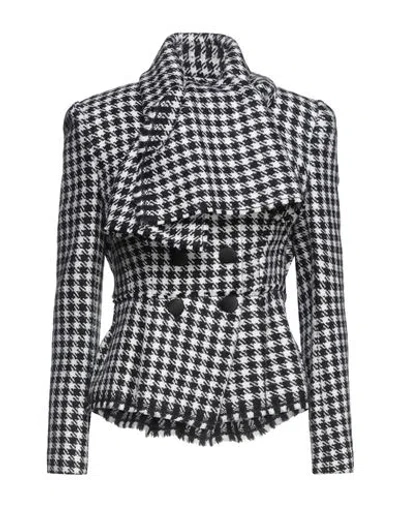 Dolce & Gabbana Woman Jacket Black Size 6 Virgin Wool, Polyamide, Viscose, Goat Wool