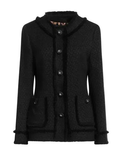 Dolce & Gabbana Woman Jacket Black Size 8 Virgin Wool, Viscose, Polyamide