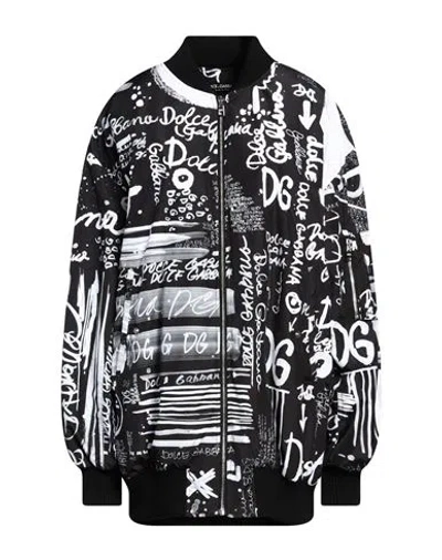 Dolce & Gabbana Woman Jacket Black Size M Polyester, Wool, Acrylic, Elastane