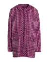 Dolce & Gabbana Woman Jacket Magenta Size 14 Wool, Synthetic Fibers, Cotton, Mohair Wool, Polyuretha In Pink