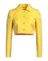 Dolce & Gabbana Woman Jacket Yellow Size 2 Cotton, Polyester, Silk In Yellow