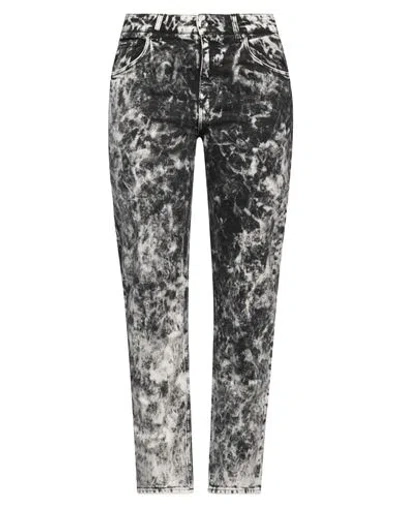 Dolce & Gabbana Woman Jeans Black Size 8 Cotton, Elastane In Gray