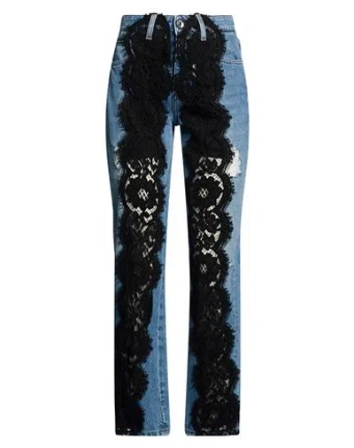 Dolce & Gabbana Woman Jeans Blue Size 0 Cotton, Cupro, Viscose, Polyamide