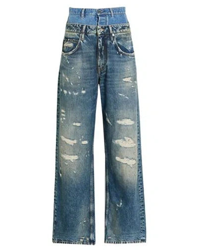 DOLCE & GABBANA DOLCE & GABBANA WOMAN JEANS BLUE SIZE 2 COTTON