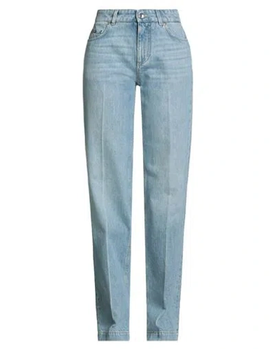 DOLCE & GABBANA DOLCE & GABBANA WOMAN JEANS BLUE SIZE 6 COTTON