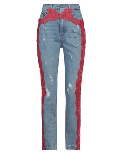 Dolce & Gabbana Woman Jeans Blue Size 6 Cotton, Polyamide, Elastane